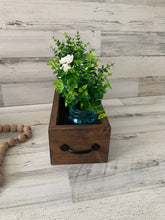 Load image into Gallery viewer, Wood mason jar planter box centerpiece | rustic farmhouse decor