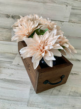 Load image into Gallery viewer, Wood mason jar planter box centerpiece | rustic farmhouse decor
