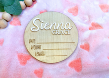 Load image into Gallery viewer, Baby Stats Announcement Sign