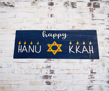 Load image into Gallery viewer, Happy Hanukkah Rustic Wood Sign
