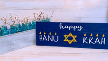 Load image into Gallery viewer, Happy Hanukkah Rustic Wood Sign