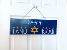 Load image into Gallery viewer, Happy Hanukkah Rustic Wood Sign