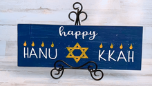Load image into Gallery viewer, Happy Hanukkah Rustic Wood Sign