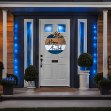 Load image into Gallery viewer, Hanukkah wood round door hanger