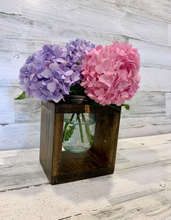 Load image into Gallery viewer, Rustic Mason Jar Vase Holder Centerpiece