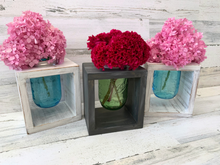 Load image into Gallery viewer, Rustic Mason Jar Vase Holder Centerpiece