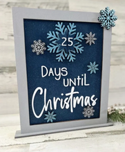 Load image into Gallery viewer, Snowflake Christmas Countdown Sign