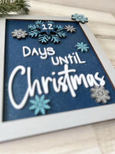 Load image into Gallery viewer, Snowflake Christmas Countdown Sign
