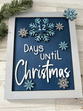 Load image into Gallery viewer, Snowflake Christmas Countdown Sign