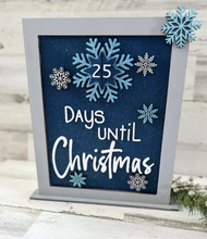 Load image into Gallery viewer, Snowflake Christmas Countdown Sign