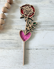Load image into Gallery viewer, Personalized Wooden Rose