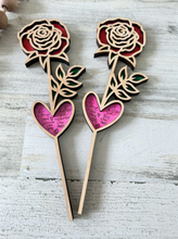 Load image into Gallery viewer, Personalized Wooden Rose