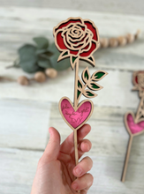 Load image into Gallery viewer, Personalized Wooden Rose