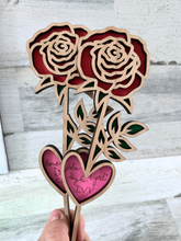 Load image into Gallery viewer, Personalized Wooden Rose