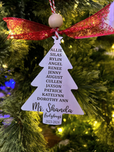 Load image into Gallery viewer, Teacher Tree Ornament