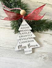 Load image into Gallery viewer, Teacher Tree Ornament