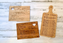 Load image into Gallery viewer, Custom Engraved Recipe Board