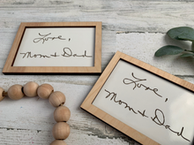 Load image into Gallery viewer, Custom Handwriting Framed Sign