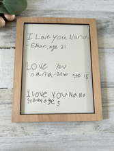 Load image into Gallery viewer, Custom Handwriting Framed Sign