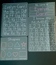 Load image into Gallery viewer, Kids Learning Acrylic Dry Erase Tracing Boards