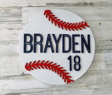 Load image into Gallery viewer, Personalized Baseball Sign