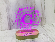 Load image into Gallery viewer, Personalized Name Color Changing Night Light
