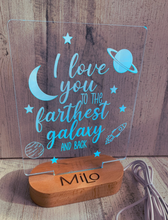 Load image into Gallery viewer, Galaxy Color Changing Acrylic Night Light