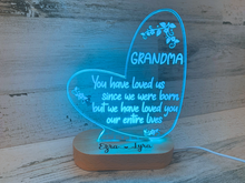 Load image into Gallery viewer, Heart Color Changing Acrylic Night Light