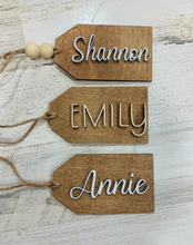 Load image into Gallery viewer, Personalized Wooden Stocking/Gift Tag