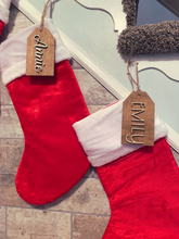 Load image into Gallery viewer, Personalized Wooden Stocking/Gift Tag