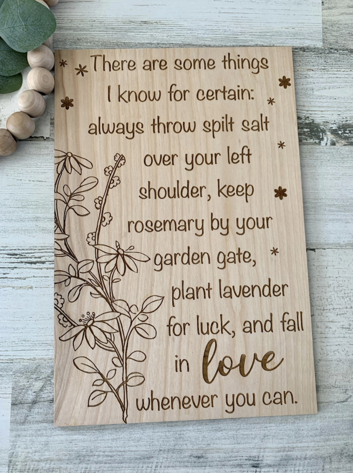 Love, Luck and Tradition Sign