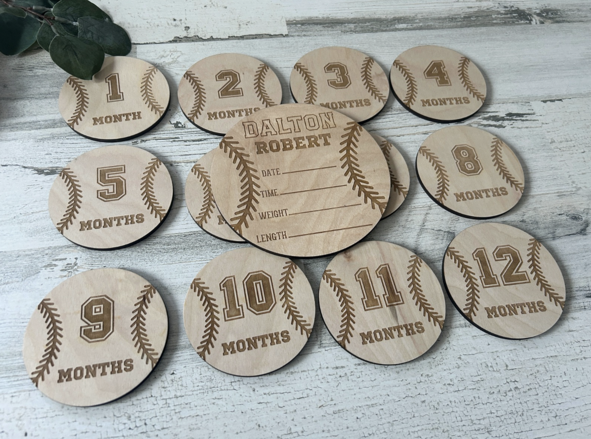 Baseball Birth Stat Sign