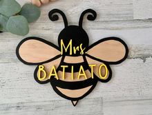 Load image into Gallery viewer, Personalized Teacher Bee Sign
