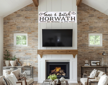 Load image into Gallery viewer, Rustic Personalized Family Name Sign