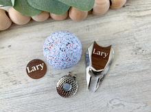 Load image into Gallery viewer, Personalized Golf Divot and Ball Marker Set
