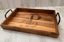 Load image into Gallery viewer, Custom Engraved Large Wooden Serving Tray