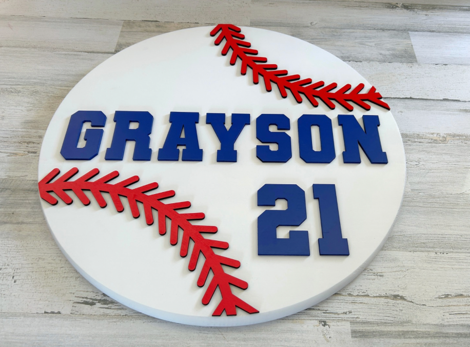 Personalized Baseball Sign