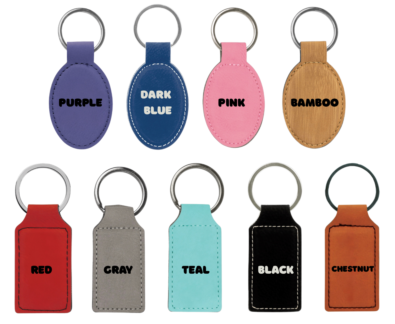 Personalized Leatherette keychain