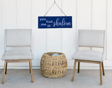 Load image into Gallery viewer, Reversible Rustic Wood Hanukkah Sign