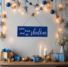 Load image into Gallery viewer, Reversible Rustic Wood Hanukkah Sign