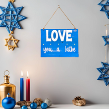 Load image into Gallery viewer, Reversible Rustic Love and Light/Latke Hanukkah Sign