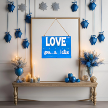 Load image into Gallery viewer, Reversible Rustic Love and Light/Latke Hanukkah Sign