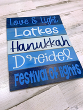 Load image into Gallery viewer, Hanukkah Rustic Pallet Sign