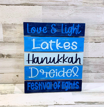 Load image into Gallery viewer, Hanukkah Rustic Pallet Sign