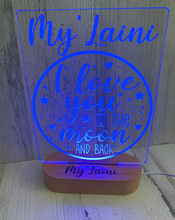 Load image into Gallery viewer, Moon Color Changing Acrylic Night Light