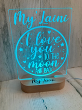 Load image into Gallery viewer, Moon Color Changing Acrylic Night Light