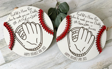 Load image into Gallery viewer, Personalized Baseball Themed Father's Day Sign