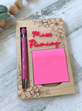 Load image into Gallery viewer, Flower Post-It Note Holder