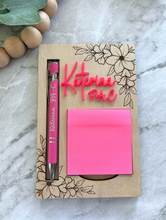 Load image into Gallery viewer, Flower Post-It Note Holder