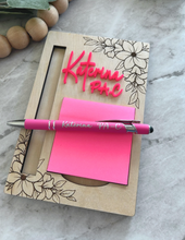 Load image into Gallery viewer, Flower Post-It Note Holder